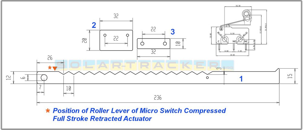  draw of cam actuator dimension